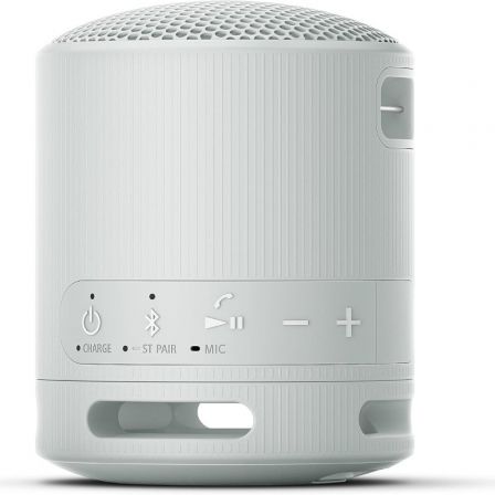 Sony Altavoz Portátil Bluetooth SRS-XB100 Extra Bass Gris Claro, IP67 Resistente Agua y Polvo, Batería 16h, Sonido Potente